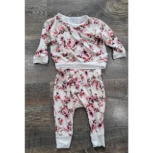 Baby Goosebumps Baby‎ Girl Floral Outfit Size 0-3 Months Pants and Sweatshirt #7